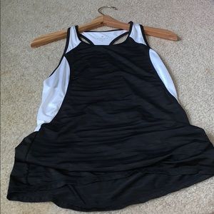 Athleta White/Black Tank S